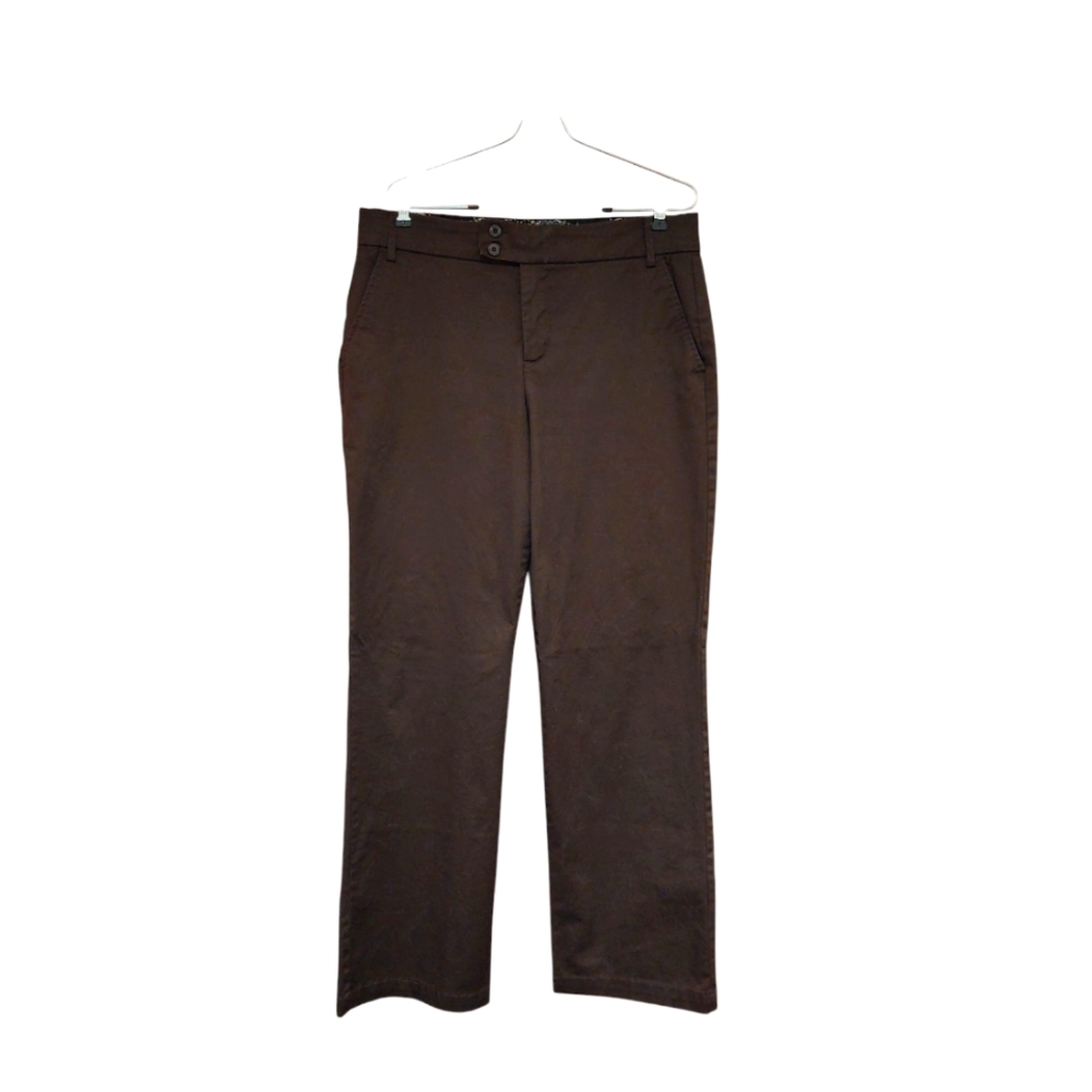 EUC Gloria Vanderbilt Women's Chocolate Brown Flat Front Pants Size 10